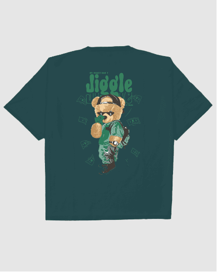 Jiggle & Fold - Streetwear Bear Edition Oversized Tee - Image 6