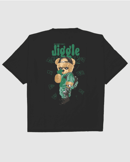 Jiggle & Fold - Streetwear Bear Edition Oversized Tee - Image 2