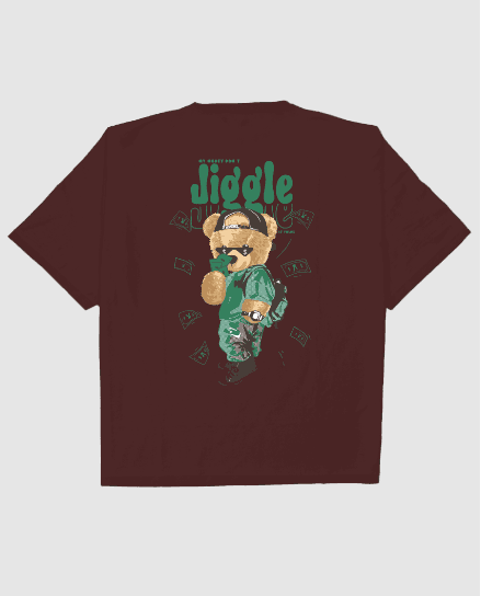 Jiggle & Fold - Streetwear Bear Edition Oversized Tee - Image 4